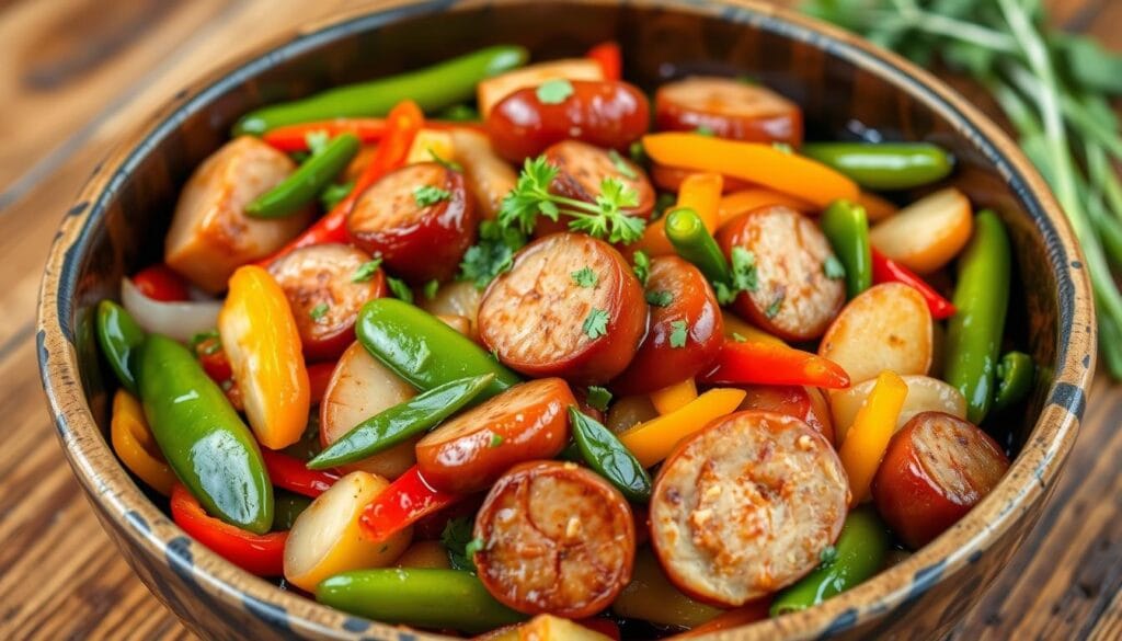 Chicken Apple Sausage Stir-Fry